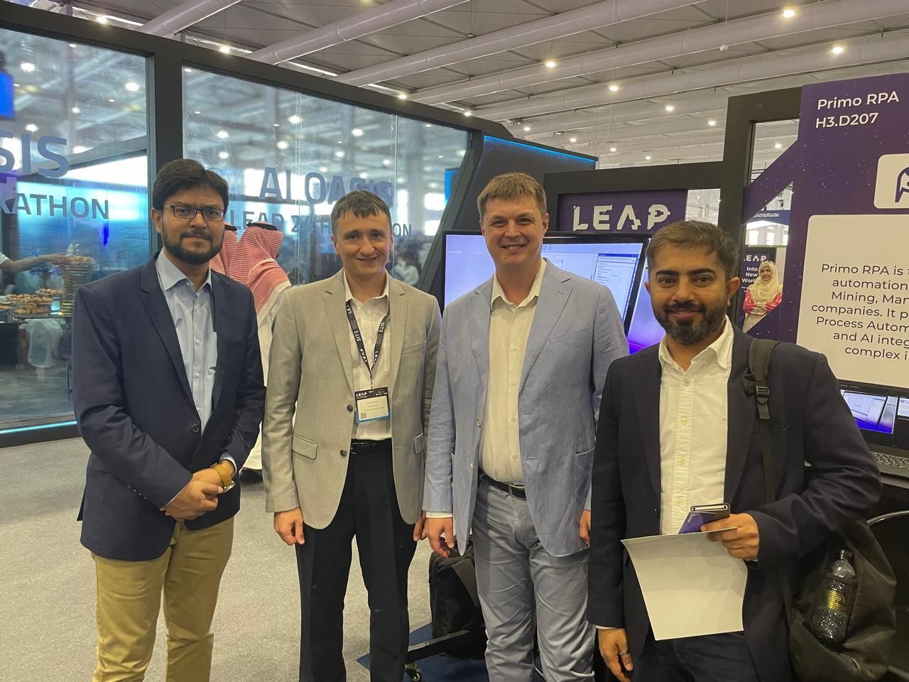 With international delegates at LEAP